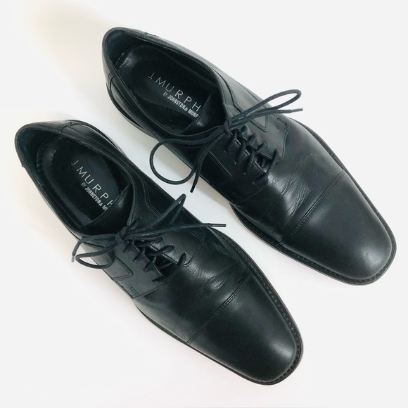 Johnston & Murphy Black Leather Oxfords main image 10